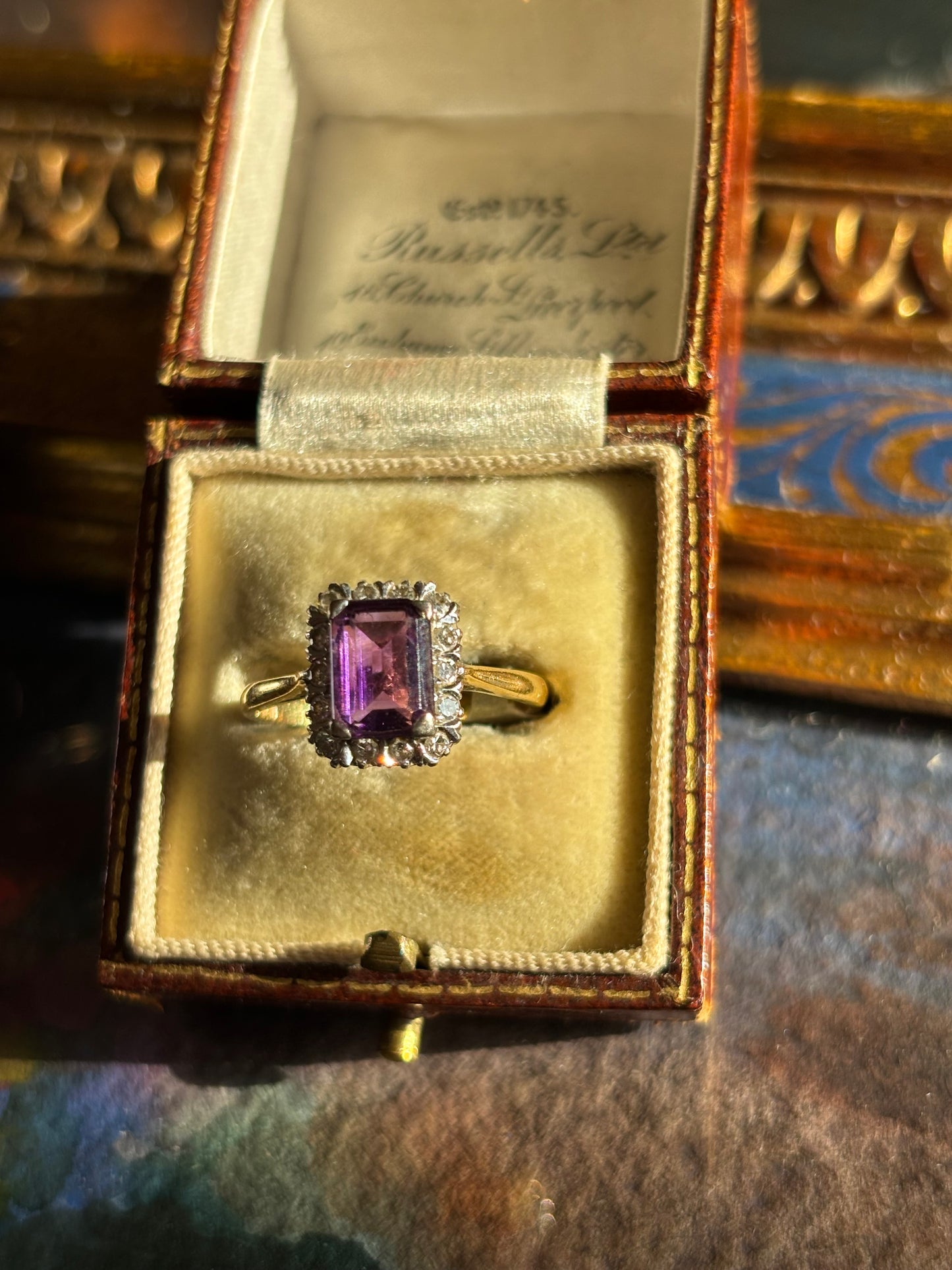 Stunning Amethyst & Diamond Ring, 18k