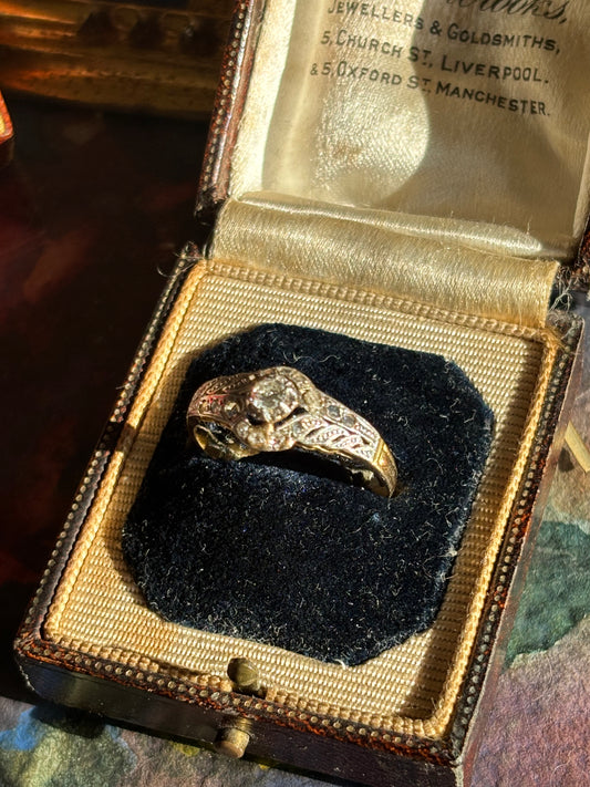 Stunning Antique Platinum & Diamond Ring SOLD
