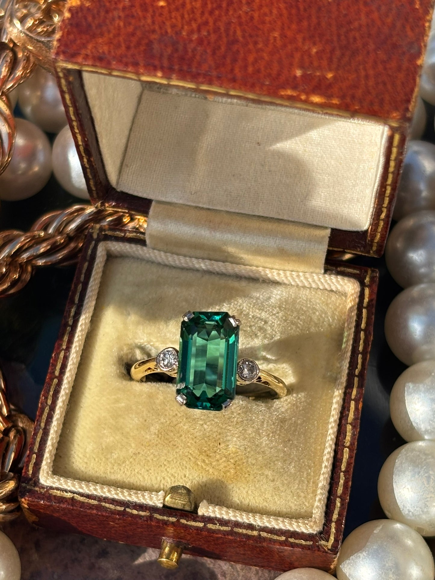 Stunning Tourmaline & Diamond Ring, 18k