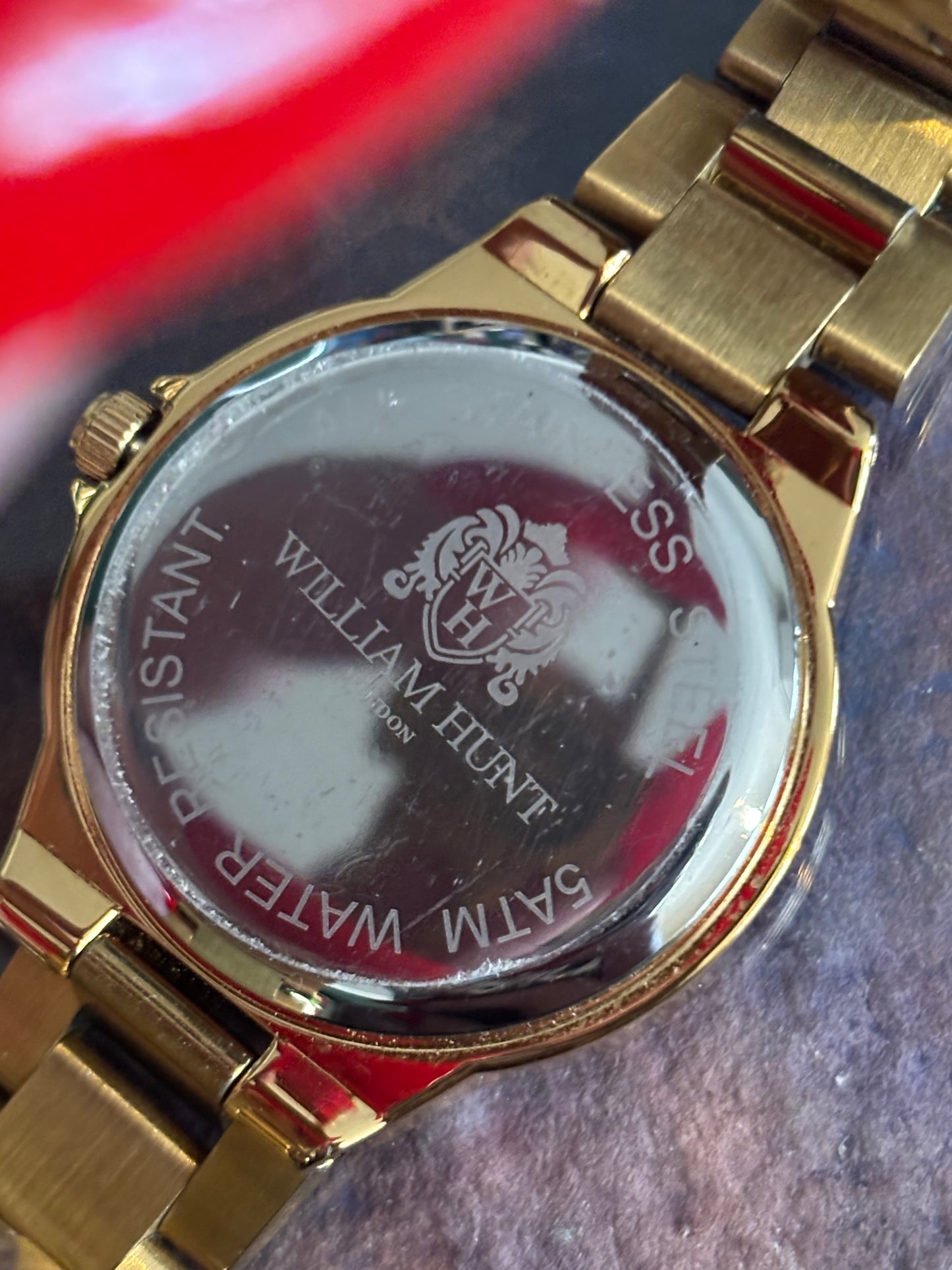 Retro William Hunt Gold & CZ Ladies Watch