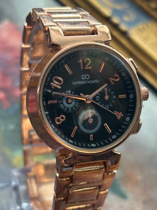 Giorgio Dario Rose Gold Colour Wrist Watch