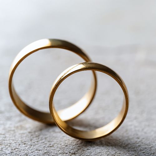 D Shape Wedding Band 18ct Gold 3mm