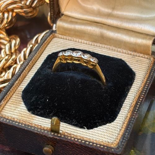 Stunning Diamond Bezel-Set Diamond Ring, 18k