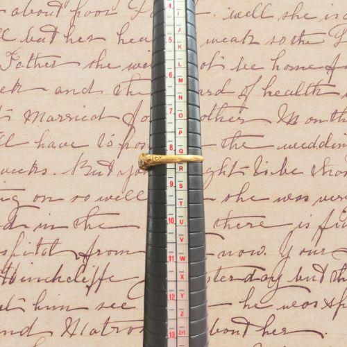 Antique Ruby & Diamond 5 Stone Ring, 18k Gold