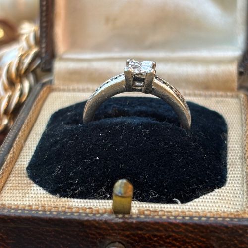90's Princess Cut Cluster Diamond Ring, 9ct