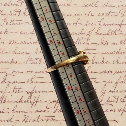 Antique Double Row Diamond & Ruby Ring, 18k Gold