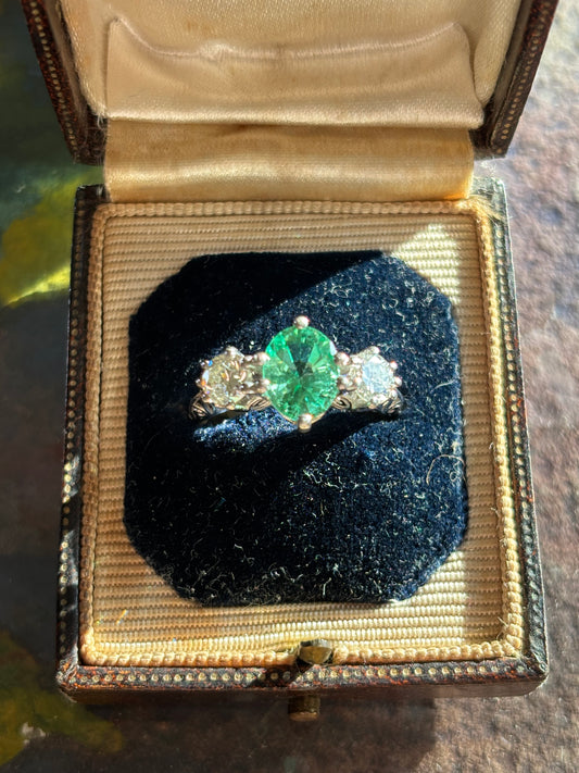 Diamond & Tourmaline Ring
