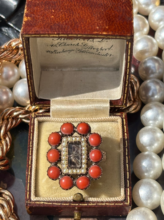 Coral Mourning Ring