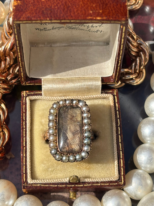 Vintage 1920s Seed Pearl Ring in 9K Gold – A Delicate Treasure from the Victorian Age