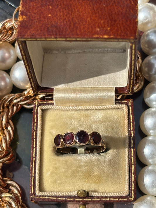 Garnet and Gold Ring