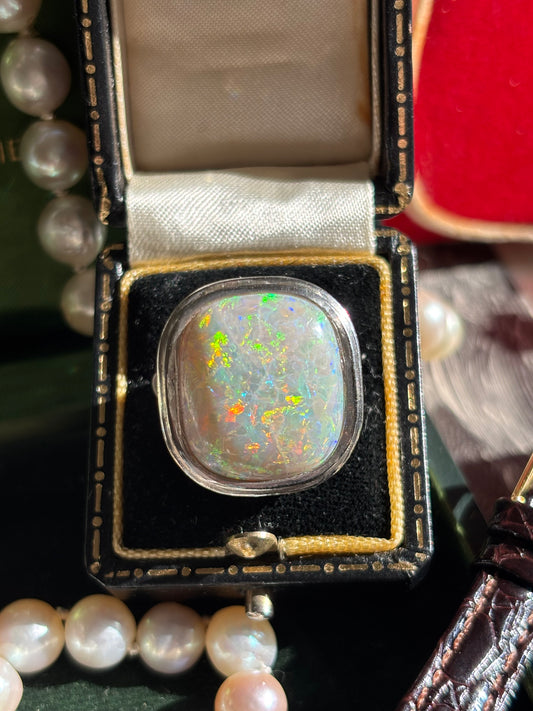 Rainbow Opal Ring