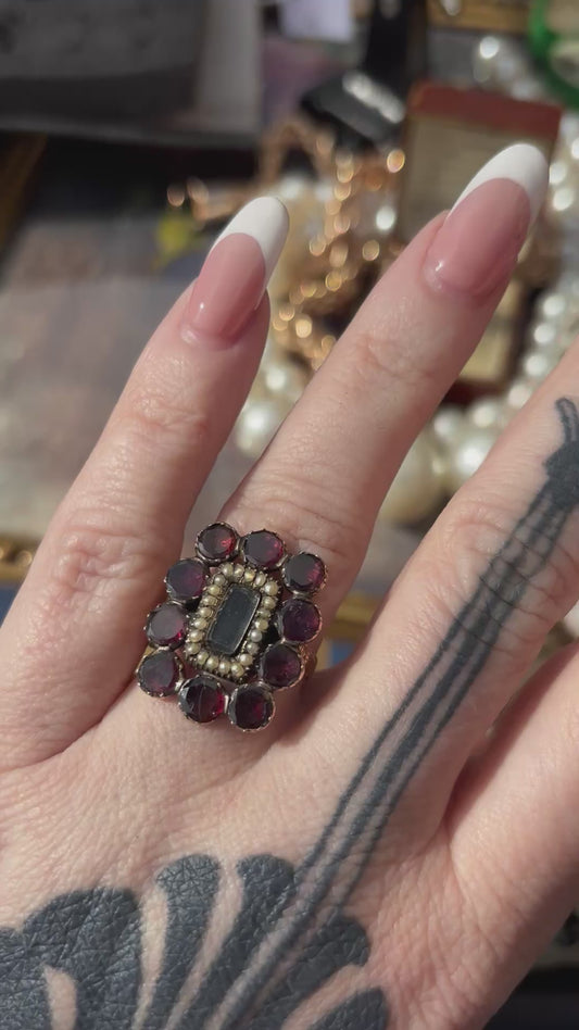 Garnet Morning Ring