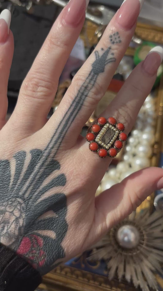 Coral Mourning Ring
